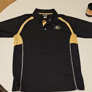 Colorado Buffaloes Black and Gold Polo Shirt